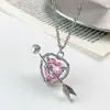 Collar de amor rosa para mujer, ligero, lujoso, con temperamento de nicho, colgante simple de una flecha en forma de corazón, cadena de clavícula para novia.