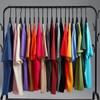 Camiseta de manga corta con cuello redondo, de algodón opaco, de 260 g, de color sólido pesado, gruesa, color blanco puro, para hombre y mujer