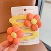 Pinza para el pelo con flor para bebé, pinza para el pelo con flequillo lateral para niña pequeña, pinza para el pelo para niña, pinza para el pelo roto, pinza para la parte trasera de la cabeza, accesorios para el cabello