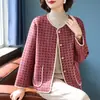 Elegante abrigo rojo de estilo coreano transfronterizo para mujeres jóvenes, nuevo abrigo de lana de doble cara para otoño e invierno, top elegante de corte holgado