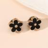 Nova Moda Broche com Gotejamento de Óleo Flor Preto e Branco Coração Rosto Sorridente Pinos Anti-Exposição Broche de Terno Atacado