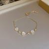Pulsera Geométrica Redonda de Flor de Zirconia Transfronteriza Europea y Americana Estilo Retro de Moda Pulsera Joyería de Lujo Ligero Al por Mayor