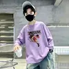 Camiseta de Manga Longa de Outono para Meninos Estilo Primavera e Outono 2026 Nova Camada Base Infantil Algodão Puro Top Casual de Outono para Meninos