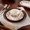 Conjunto de tigela e prato de cerâmica retrô bicolor feito sob medida, um conjunto de jantar luxuoso e de alta qualidade, um novo design perfeito para decoração de casa e como presente de inauguração de casa