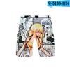 FAIRY TAIL Fairy Tail Impressão Digital 3D Calças de Praia Shorts