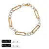 Joyería Transfronteriza Joyería de Mano Lujo Ligero Gama Alta Nicho Mujeres y Hombres Verano Pulsera que No se Desvanece Acero de Titanio Oro Plata Al por Mayor