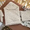 Manta Envolvente para Bebé Recién Nacido, Manta Envolvente Acolchada de Algodón Puro para Todas las Estaciones, Manta Fina de Algodón para Sala de Partos de Bebé