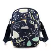 Bolso bandolera para mujer, moderno, de nailon estampado, pequeño bolso cuadrado para teléfono móvil, bolso de hombro para madre de mediana edad y anciana, monedero para llaves y monedas