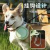 Tazón plegable al por mayor portátil para exteriores para perro hebilla de escalada silicona agua potable comedero para perros gato y perro cuenco para agua silicona