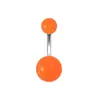 Piercing de Umbigo de Aço Inoxidável Transfronteiriço Argola de Umbigo com Bola Acrílica Luminosa Piercing Simples de Moda com Rosca Joias Atacado