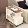 Carrito Móvil Creativo Estilo Lujo Ligero para Sala de Estar, Sofá Moderno para el Hogar de Hierro Forjado, Mesa de Centro Simple, Estante de Almacenamiento, Mesita de Noche