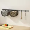 Cesta de Almacenamiento para Cebolleta, Jengibre y Ajo Montada en la Pared Sin Taladrar Estante de Cocina para Pared Cesta Pequeña Colgante para Jengibre y Ajo Artefacto