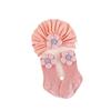 Chapéu infantil de comércio exterior, terno fofo, almofada de ponto de onda, 0-12 meses, início do outono, recém-nascido, boné fetal, meias, turbante, acessórios