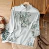Camisa pequeña con estampado de botones vintage de estilo chino, vestido Tang elegante y a la moda de verano 2024, top de estilo chino