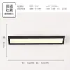 Luz LED frontal de espejo negro, luz de mueble de espejo, aplique de pared a prueba de humedad y antivaho para baño, luz de estilo nórdico, luminaria para espejo de maquillaje