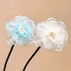 Novo Estilo Acessório de Cabelo Flor de Renda para Crianças, Perfeito para Penteados de Coque de Meninas, uma Ferramenta Super Fácil para Meninas Criarem um Coque de Fada