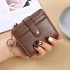 Carteira Feminina Simples Estilo Europeu e Americano Modelo Curto 70% de Desconto Carteira Pequena para Mulheres Porta-Chaves Moedas Cartões Carteira de Couro Fashion Versátil