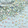 Diamante para Uñas con Forma de Corazón Torcido y Base Puntiaguda 8*9mm Diamante de Punto Explosivo Set de Diamantes de Base Puntiaguda Decoración para Manicura Uñas Portátiles Joyería Popular Venta al por Mayor