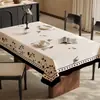 Mantel Estilo Francés, Impermeable, Resistente al Aceite, No Requiere Lavado, Lujo Ligero, Tacto de Alta Gama, Mantel Rectangular para Mesa de Comedor, Cubierta de Mesa de Café de PVC que Mejora el Ambiente