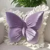 Almohada decorativa creativa para el hogar con forma de lazo, soporte lumbar para coche, simple estilo de dibujos animados, decoración de sofá para las cuatro estaciones, adorno de almohada para proteger la cintura