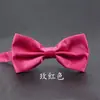 Vestido de Corbata de Moño Plegable de Color Sólido Boda Hombres Estilo Británico Coreano Moderno Doble Capa Boda Novio Corbata de Moño para Hombres y Mujeres