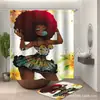 Cortina de Ducha Serie Cabeza de Mujer Morada, Múltiples Diseños Florales, Juego de Tres Piezas para Baño Impreso Digitalmente, Juego de Cuatro Piezas, Gran Cantidad, Excelente Precio