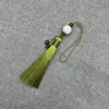 Xiangfei 8B-7 Loto Tallado Doble Borla Colgante Borla Traje Antiguo Dinastía Han Solapa Prensada Escalón Prohibido Estilo Antiguo Ropa con Espalda de Nube Accesorios