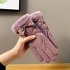 Moda Outono e Inverno Fofo e Quente Estudante ao Ar Livre À Prova de Vento Forrado com Fleece Espessado Feminino para Bicicleta Esqui Ciclismo Luvas