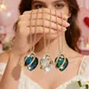 Moda Europea y Americana Nuevo Estilo Colgante Tridimensional en Forma de Corazón Incrustado de Diamantes Versátil para Mujer Joyería Colgante de Collar de Alta Gama Lujoso