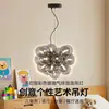 Lustre de balão de vidro cor dopamina para quarto infantil, arte criativa e personalizada para sala de estar, quarto, sala de jantar, sem ferro