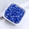 Cuentas de Cristal Crackeladas de Dos Colores de 8 mm Cuentas de Hielo Sueltas Redondas Hechas a Mano Accesorios para Joyería DIY Pulsera Collar