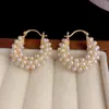 Direto do FabricanteBrincos Redondos de Pérola Exquisitos de Luxo Leve, Joias de Alta Qualidade Modernas e Únicas