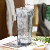 Jarrón de Vidrio con Patrón de Glaciar Escandinavo Moderno Simple Jarrón de Flores Hidropónico Creativo Adornos Decorativos de Escritorio para Flores Secas