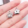 Accesorios para joyería DIY con colgantes de aleación en forma de pentagramas y flores de ciruelo para aretes, collares, llaveros y dijes pequeños hechos a mano