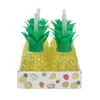 Venta al por mayor del fabricante Celebridad de Internet Taza con popote creativa con forma de piña para mascotas Caja de exhibición de empaque para bebidas de jugo Taza de piña