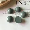 16mm cor sólida geométrica redonda meia pílula resina patch acessórios diy handmade ear studs brincos acessórios material
