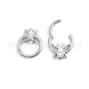 Brincos Geométricos de Titânio F136 Argola de Nariz Septo do Nariz Argola de Orelha Piercing de Liga de Titânio G23 Joia para Piercing Argola Fechada Argola sem Pino