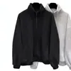 Sudadera estilo universitario transfronteriza con forro de polar, unisex, para otoño e invierno, con diseño de media cremallera, adecuada como prenda exterior informal para adolescentes