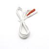 Cable de Accesorios para Fisioterapia de Doble Paralelo a 90 Grados Personalizado con Aguja de Electrodo Dc2.35 a 2.0 con Funda, Uno a Dos