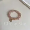 Cuerda para Cola de Caballo de Niña Linda Estilo Mori Ins Japonés y Coreano Cuerda para Atar Pequeña Fresca Versátil Anillo para el Cabello de Perla Adorno para la Cabeza Elegante