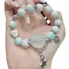Pulsera de Cerámica de Jingdezhen con Gato Kt y Cuentas de Alto Valor Estético, Pulsera de Amistad Única para Estudiantes, Diseño Personalizado de Corazón Estilo Ins