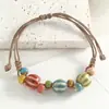Estilo Chino Retro Pulsera de Cerámica Deqing Tejida a Mano Pulsera de Perlas de Lujo Ligero Gama Alta Pulsera Transfronteriza