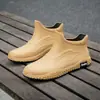 Nuevas botas de lluvia para hombre, zapatos impermeables, botas de lluvia antideslizantes, botas de lluvia cortas, moda estilo coreano, celebridad de internet, casual, slip-on, zapatos de goma, comercio exterior