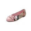 Zapatos Planos de Cuero Estilo Mary Jane a Cuadros, Redondos, sin Cordones, de Punta Redonda, Bajos, para Uso al Aire Libre, Verano 2026