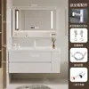 Gabinete de Baño Inteligente Lateral para Inodoro Combinación Lavabo de Baño Integrado de Cerámica Lavabo para Apartamento Pequeño