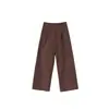 Pantalones rectos de algodón puro de cintura alta para mujer, nuevo estilo de verano 2026, versátiles, holgados, adelgazantes, color liso, pantalones casuales de pierna ancha