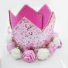 Chapéu de festa com pompom e detalhes dourados para aniversário infantil Festa da Lua Cheia decoração chapéu de aniversário atacado