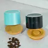 Pote Selado de Cerâmica Cozinha Doméstico Óleo Sal Molho Vinagre Condimento Pote Grãos Cereais Pote de Armazenamento à Prova de Umidade Tampa com Alça Pote