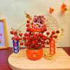 Decoración Cubo de la Fortuna de Caqui de Fruta Roja para el Año de la Serpiente, Decoración de Sala de Bodas Regalo, Suministros de Boda, Caqui Símbolo de Buena Fortuna, Decoración Artificial