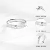 Anillo de Hielo Triturado Brillante para Hombre Plata de Ley S925 Diseño de Nicho Lujo Accesible Moda Regalo de Gama Alta para Novio